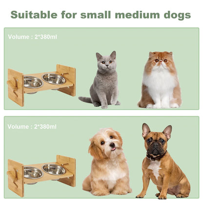 Pets Elevated Bowl Stand, Adjustable Heights