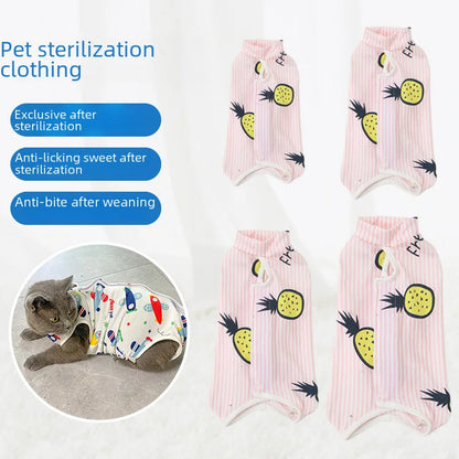 Cat Puppy Sterilization Anti-Lick Adjustable Body-Fit Surgical Clothes