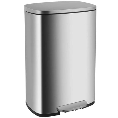 Fingerprint Proof SS Garbage Can with Removable Inner Bucket