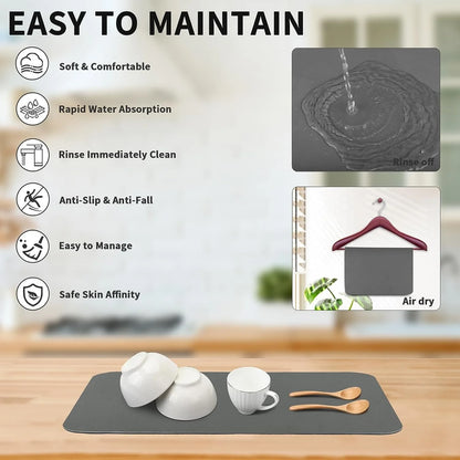 Dish Drying Mat For Kitchen Counter