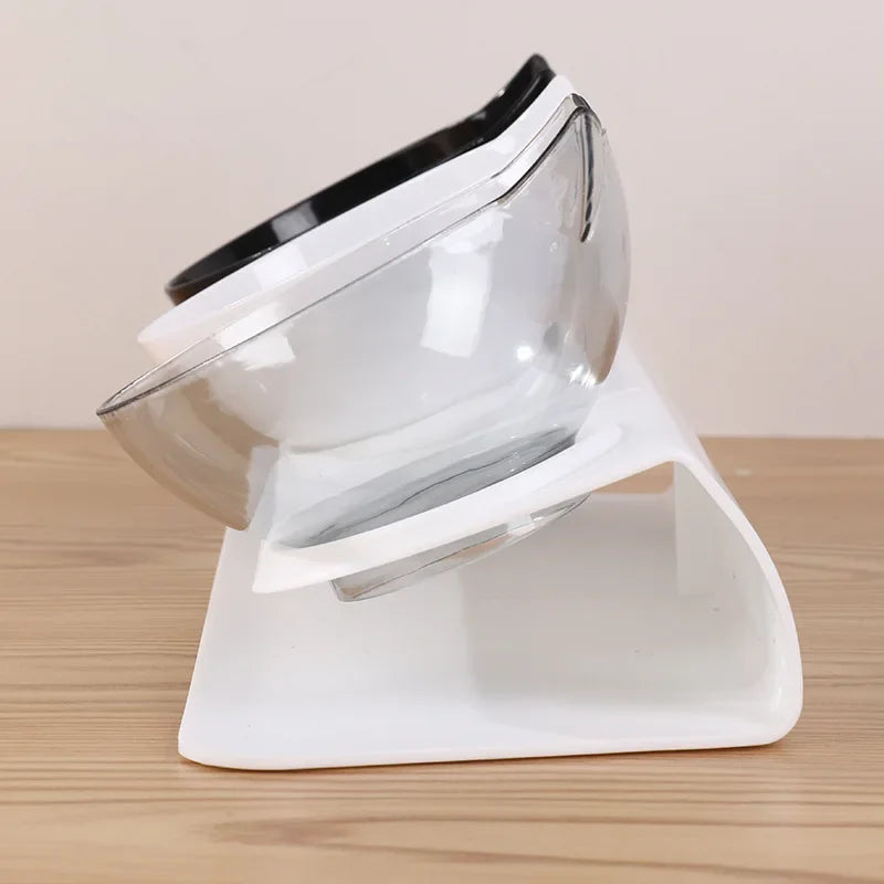 Non-Slip Triple Cat Bowl With Stand