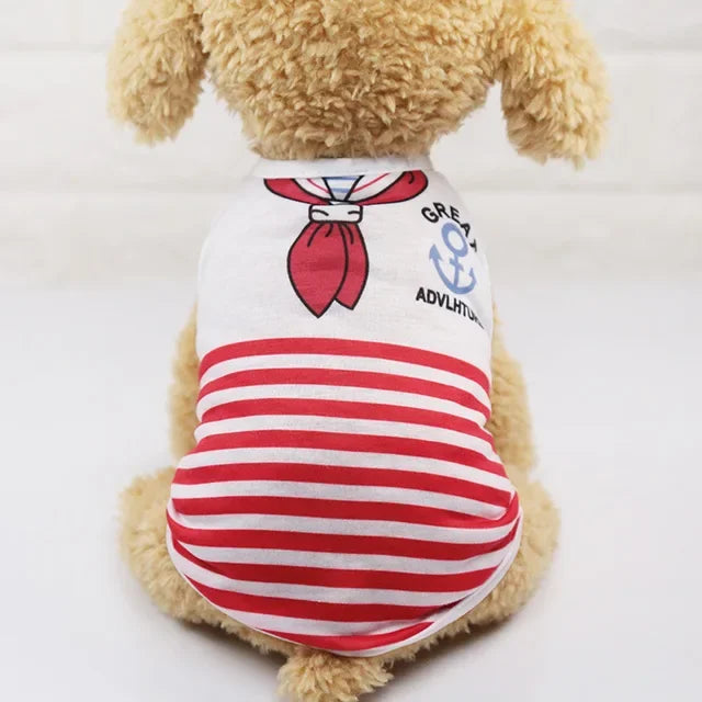 Breathable Small Dog Clothes Cartoon T-Shirts