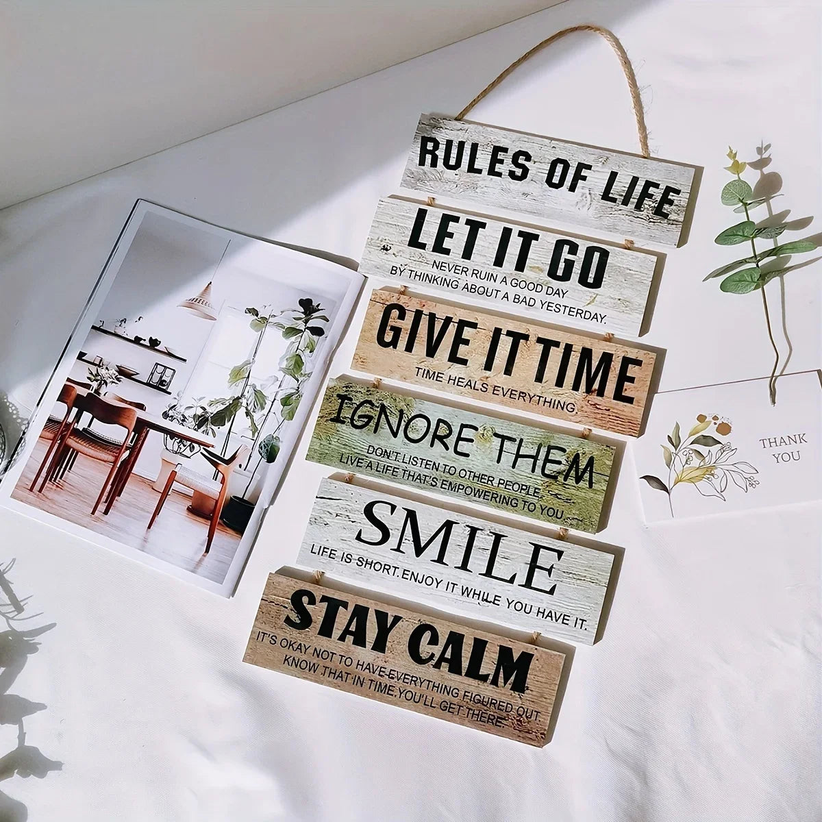 Variety of Rustic Wooden Inspirational Wall Decor