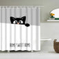 Cute Cat Cartoon Shower Curtain