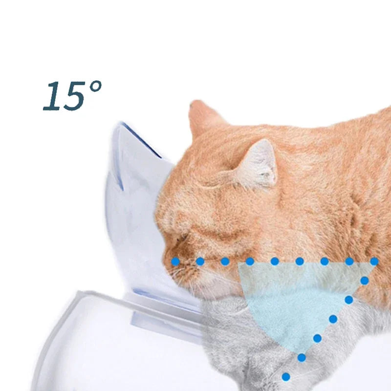 Non-Slip Triple Cat Bowl With Stand