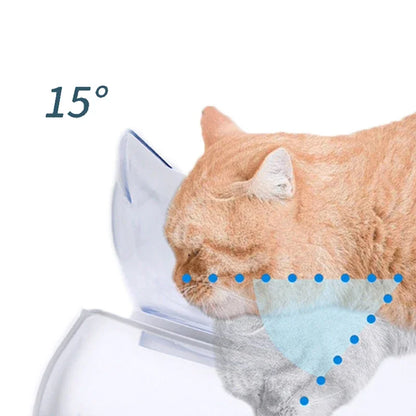 Non-Slip Triple Cat Bowl With Stand