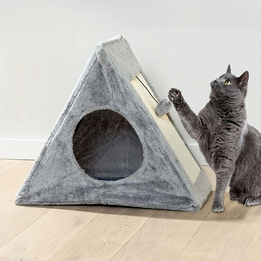 Cat Bed Tent With Scratching Board