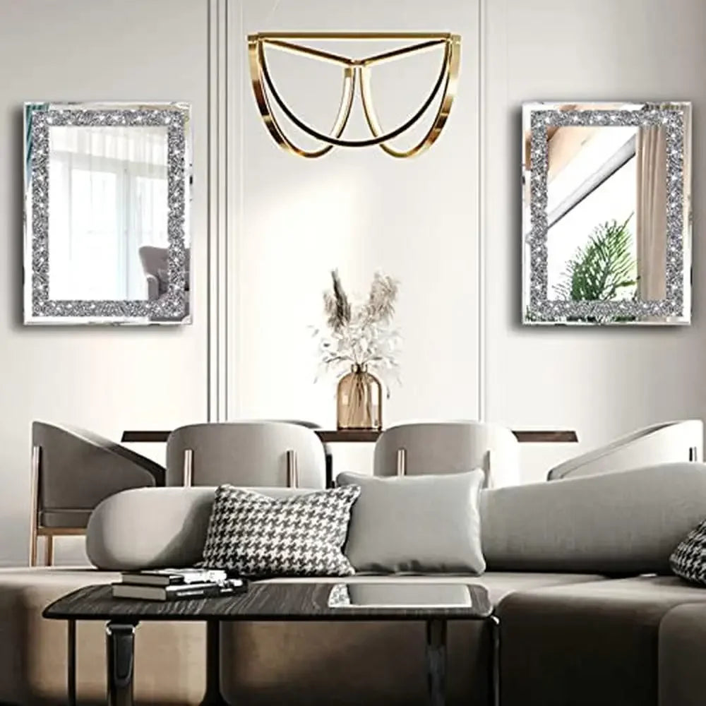 Crystal Decor Wall Mirrors Set