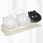 Non-Slip Triple Cat Bowl With Stand