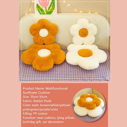 Plush Stuffed Daisy Flower Pillow