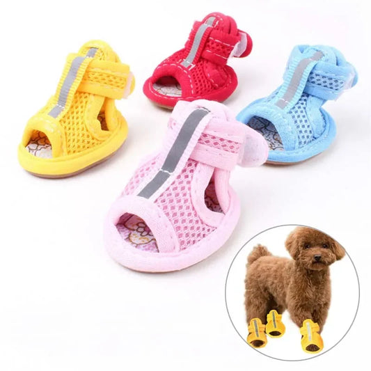 4PCS/set Non-slip Summer Dog Shoes