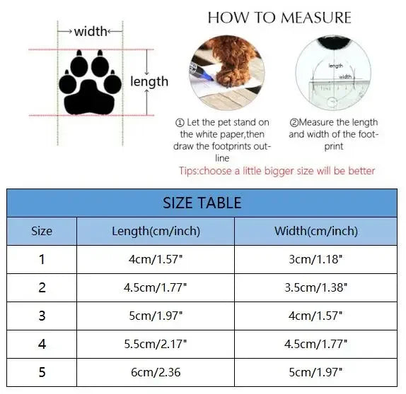 4PCS/set Non-slip Summer Dog Shoes