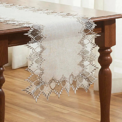 Elegant Natural Linen Table Runner