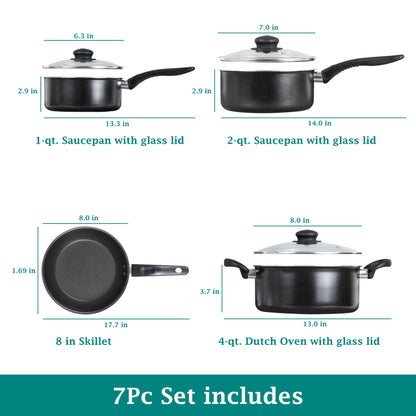 Versatile 7-Piece Urban Cookware Set