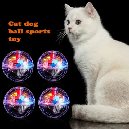 3Pcs Interactive Flashing Cat Ball Toy