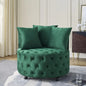 Velvet Swivel Accent Chair with 3 Pillows