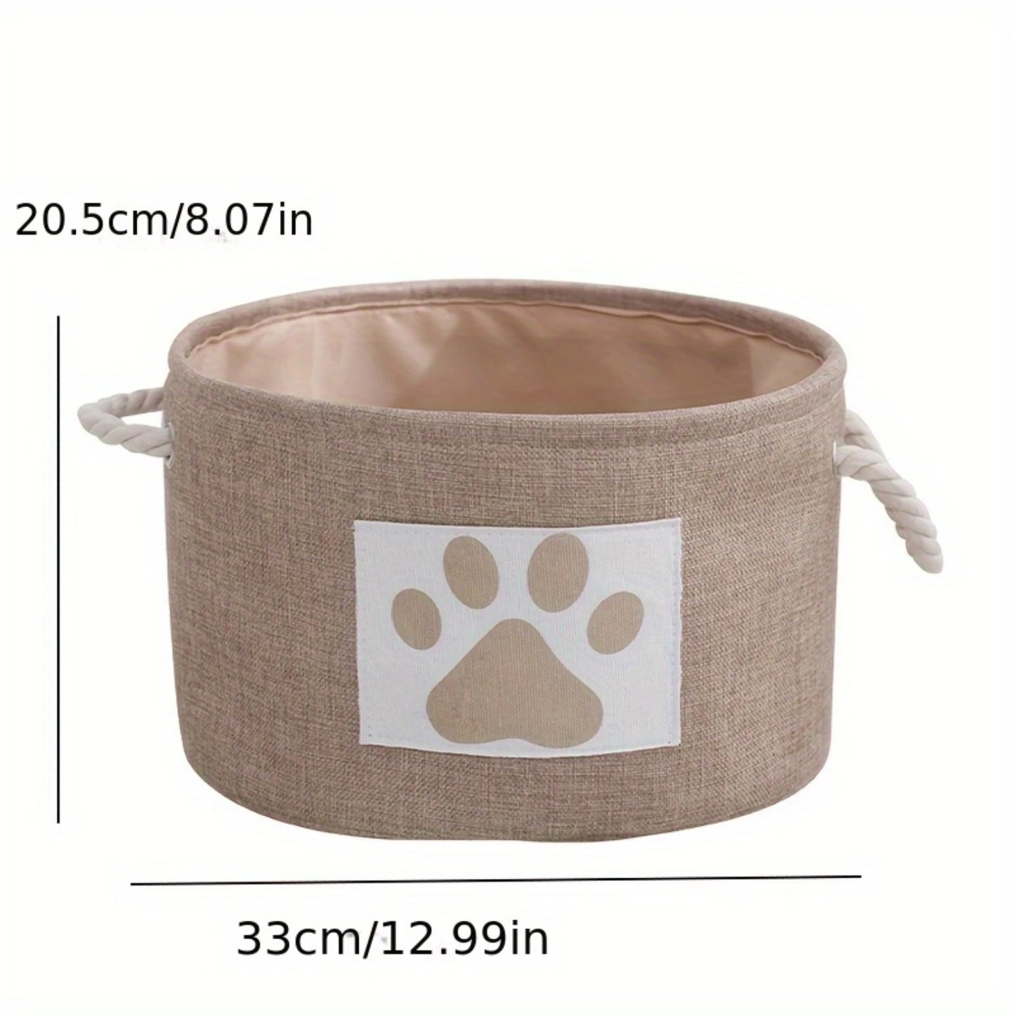 1pc Pet Toy Box With Handles