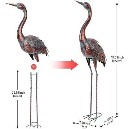 Outdoor Crane Sculpture