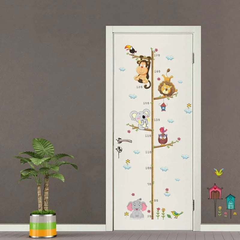 Cute Elephant Lion Zoo Wall Sticker