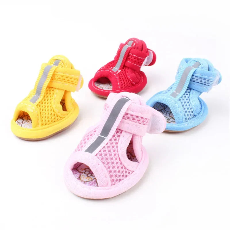 4PCS/set Non-slip Summer Dog Shoes