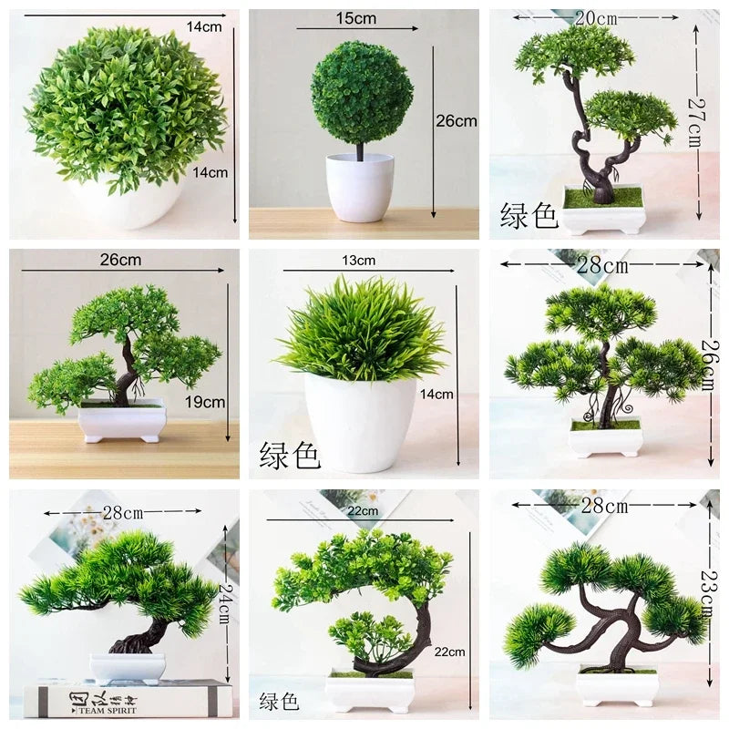 Multiple Styles of Green Artificial Trees