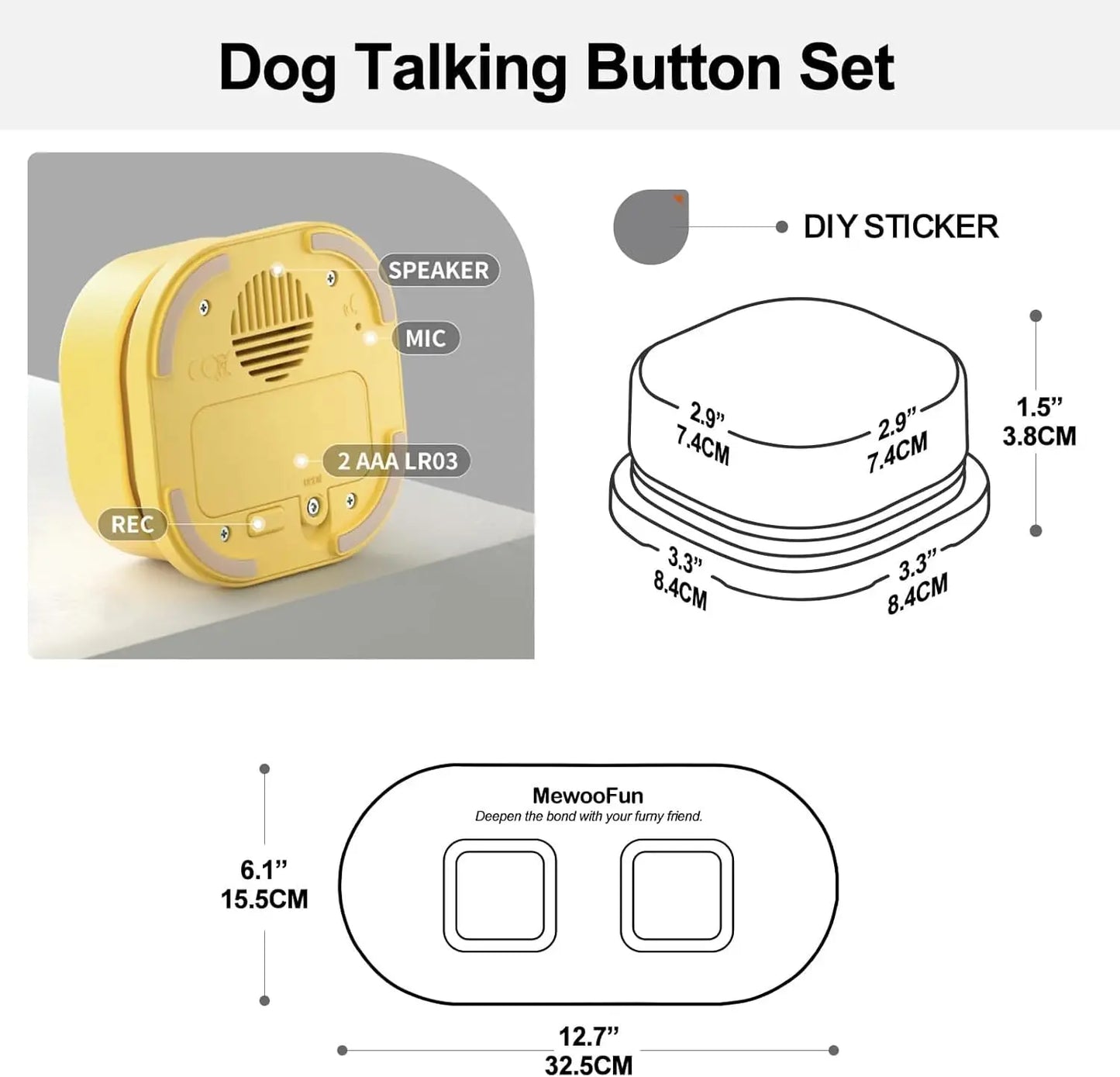 Dog and Cat Buttons for Communication Training