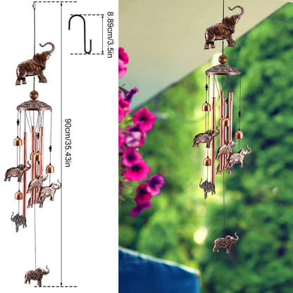 5PCS/1PCS Garden Elephant Wind Chimes