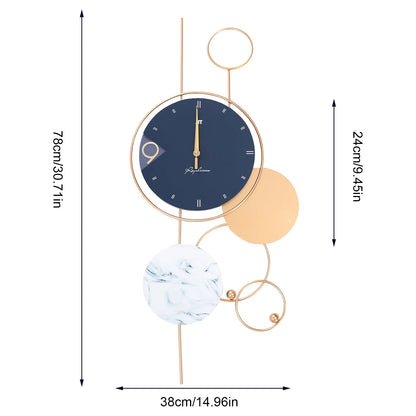 Metal Gold Chic Silent Non-Ticking Wall Clock