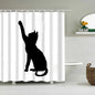 Cute Cat Cartoon Shower Curtain