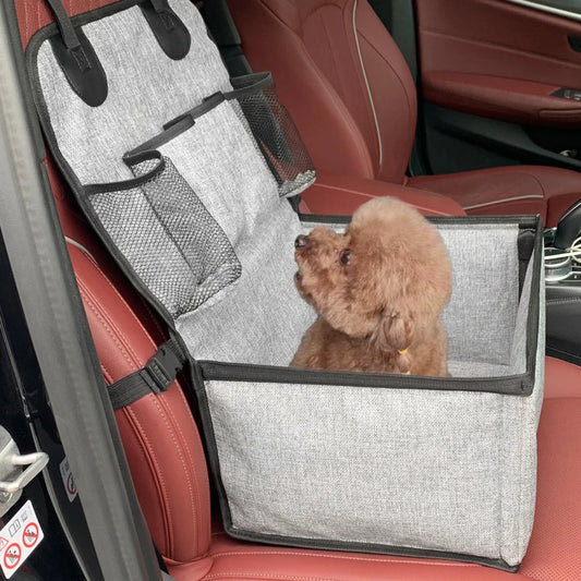 Dog Car Seat, Puppy Booster Seat With Pockets