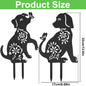 2PCS/Set Cat Dog Silhouette Stakes