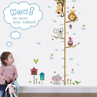 Cute Elephant Lion Zoo Wall Sticker