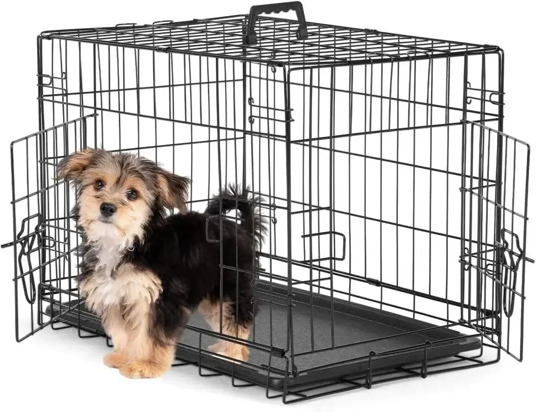 Dog Crate Kennel,  Double Door W/Divider Panel