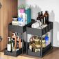 2 Layer Kitchen Under Sink Organizer With Pull Out Drawer