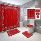 Abstract Shower Curtain Bathroom Set With 12 Hooks