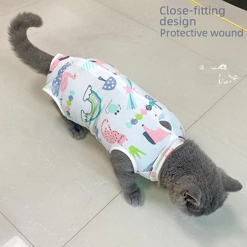 Cat Puppy Sterilization Anti-Lick Adjustable Body-Fit Surgical Clothes