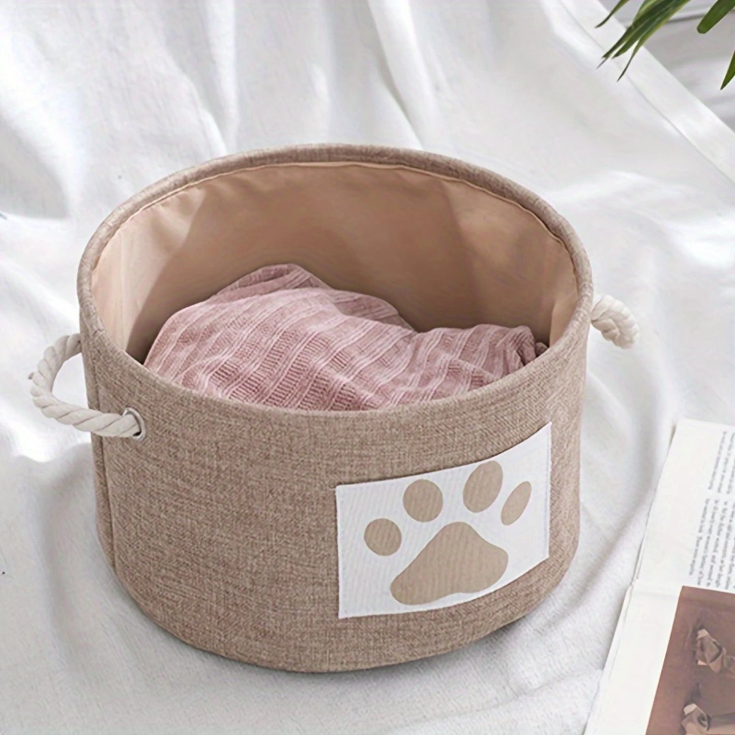 1pc Pet Toy Box With Handles