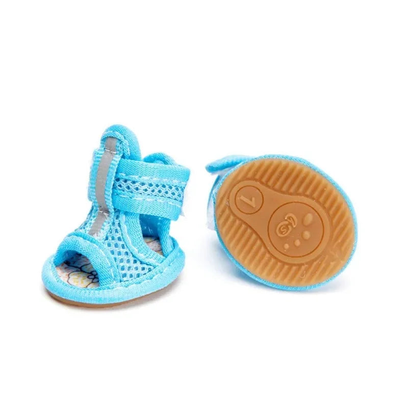 4PCS/set Non-slip Summer Dog Shoes