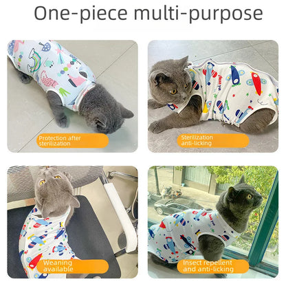 Cat Puppy Sterilization Anti-Lick Adjustable Body-Fit Surgical Clothes