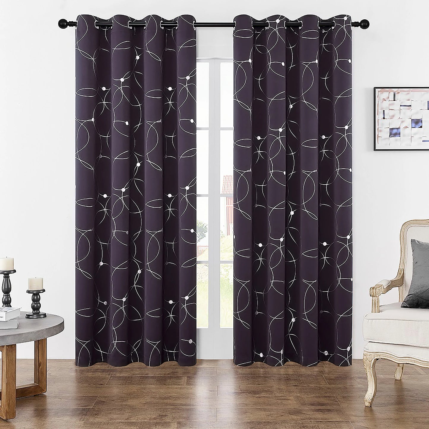 Pack Of 2 Grommet Thermal Insulated Curtains