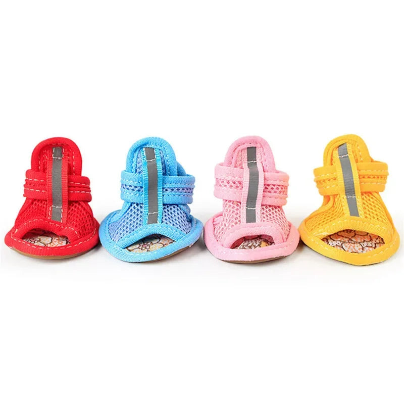 4PCS/set Non-slip Summer Dog Shoes