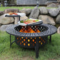 Outside Wood Burning Double Grill With Lid & Poker